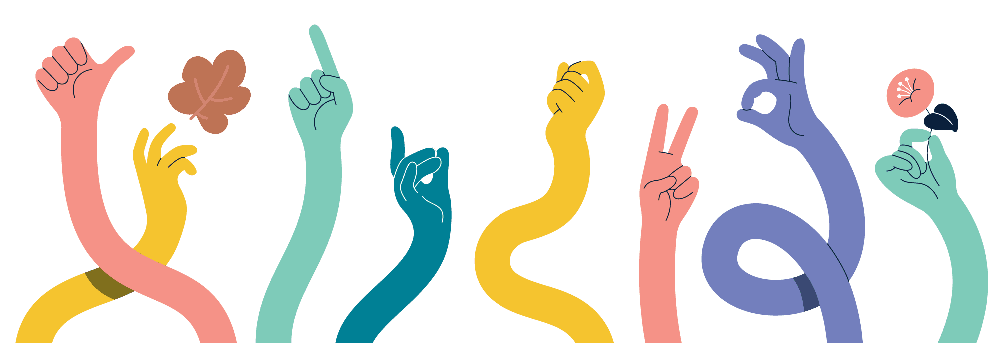 Hands making plant-care gestures